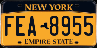 NY license plate FEA8955