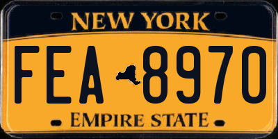 NY license plate FEA8970
