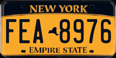 NY license plate FEA8976