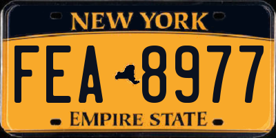 NY license plate FEA8977