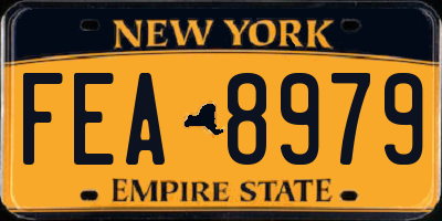 NY license plate FEA8979