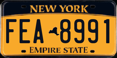 NY license plate FEA8991