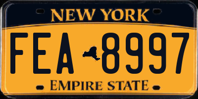 NY license plate FEA8997