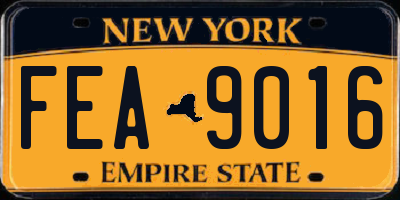 NY license plate FEA9016