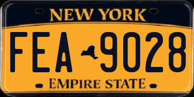 NY license plate FEA9028