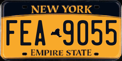 NY license plate FEA9055