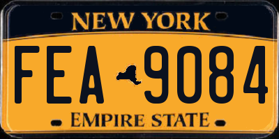 NY license plate FEA9084