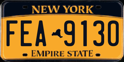 NY license plate FEA9130