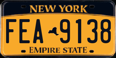 NY license plate FEA9138