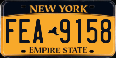 NY license plate FEA9158