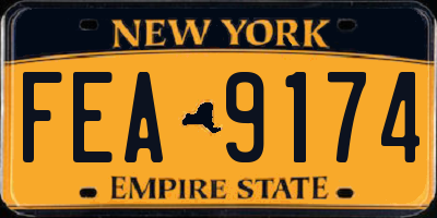 NY license plate FEA9174
