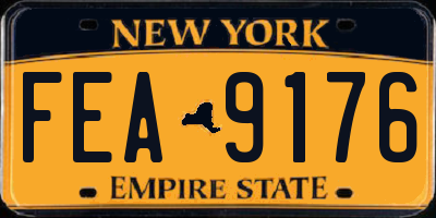 NY license plate FEA9176