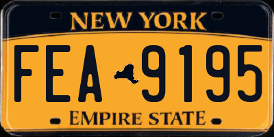 NY license plate FEA9195