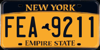 NY license plate FEA9211