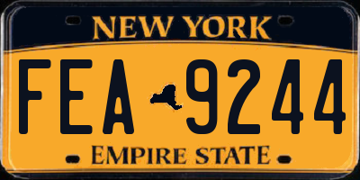 NY license plate FEA9244