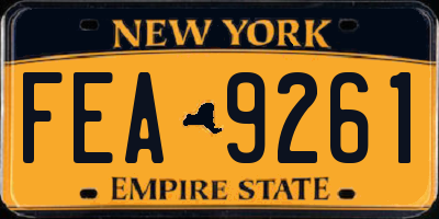 NY license plate FEA9261