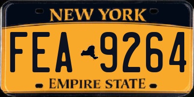 NY license plate FEA9264