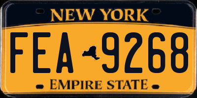 NY license plate FEA9268