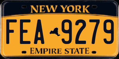 NY license plate FEA9279