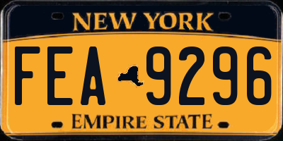 NY license plate FEA9296