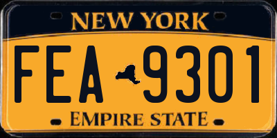 NY license plate FEA9301