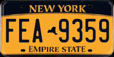 NY license plate FEA9359