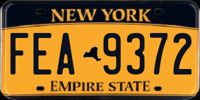 NY license plate FEA9372