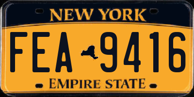 NY license plate FEA9416