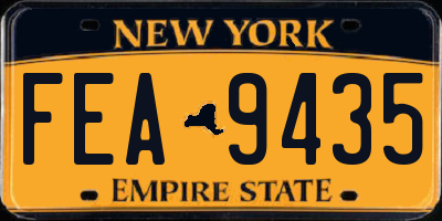 NY license plate FEA9435