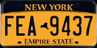 NY license plate FEA9437