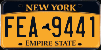 NY license plate FEA9441
