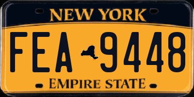 NY license plate FEA9448