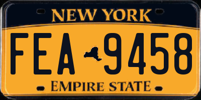 NY license plate FEA9458