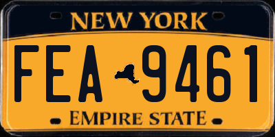 NY license plate FEA9461