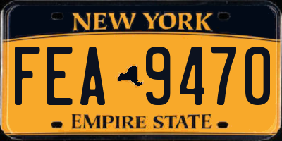 NY license plate FEA9470