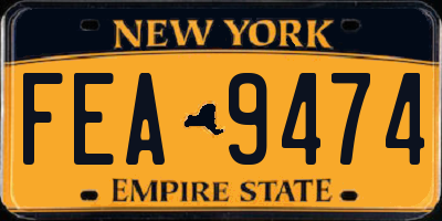 NY license plate FEA9474