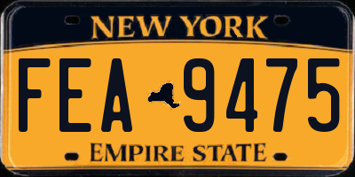 NY license plate FEA9475