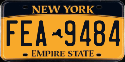 NY license plate FEA9484