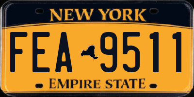 NY license plate FEA9511