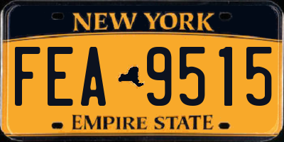 NY license plate FEA9515
