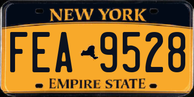 NY license plate FEA9528