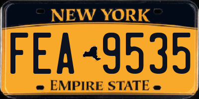 NY license plate FEA9535