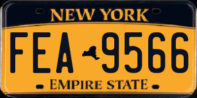 NY license plate FEA9566
