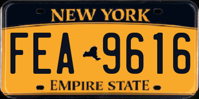 NY license plate FEA9616