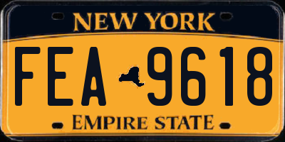 NY license plate FEA9618