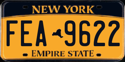 NY license plate FEA9622