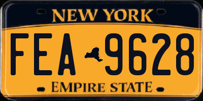 NY license plate FEA9628