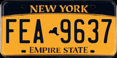 NY license plate FEA9637