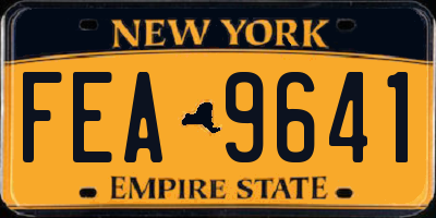NY license plate FEA9641