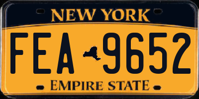 NY license plate FEA9652